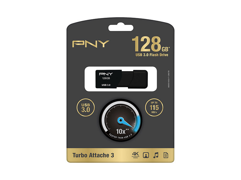 PNY 128GB Turbo Attache USB 3.0 Flash Drive (P-FD128TBO-GE) PNY 128GB Turbo Attache USB 3.0 Flash Drive (P-FD128TBO-GE)