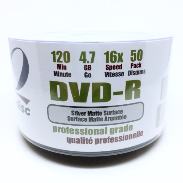 Rodisc DVD-R4.7GB/120MIN 8X Silver Matte 50pcs Bulk OPP Wrapped Rodisc DVD-R4.7GB/120MIN 8X Silver Matte 50pcs Bulk OPP Wrapped