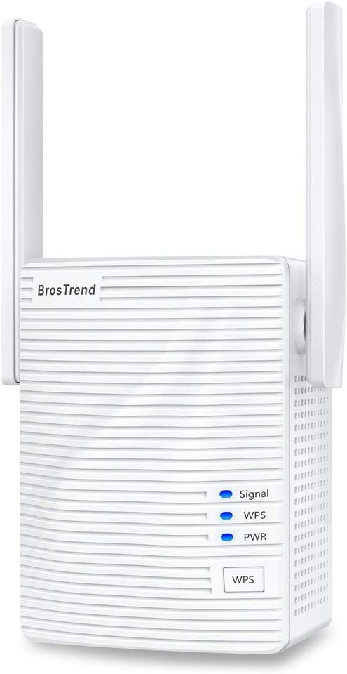 BrosTrend E1 AC1200 Dual Band Wi-Fi Range Extender w/ RJ45 Port - Click Image to Close