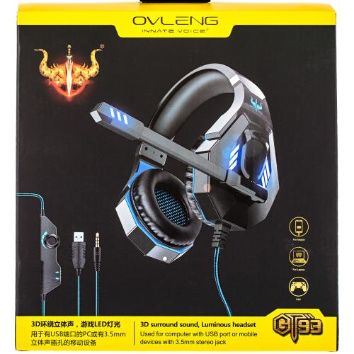 Ovleng GT93 3.5mm Gaming Headset with Mic LED Light