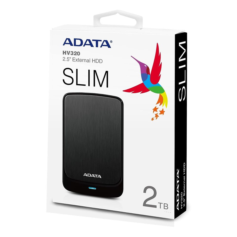 ADATA 2 TB HV320 2.5" Slim Portable External Hard Drive USB 3.0