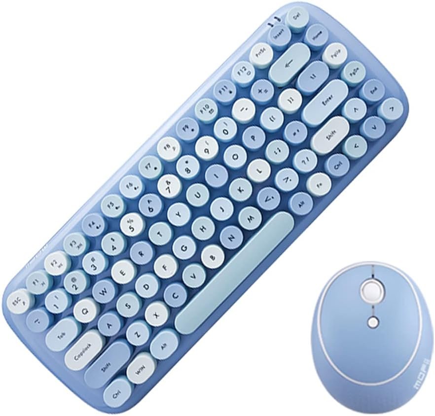 MOFII Candy Mini Wireless Keyboard & Mouse Set Round Keycap Blue