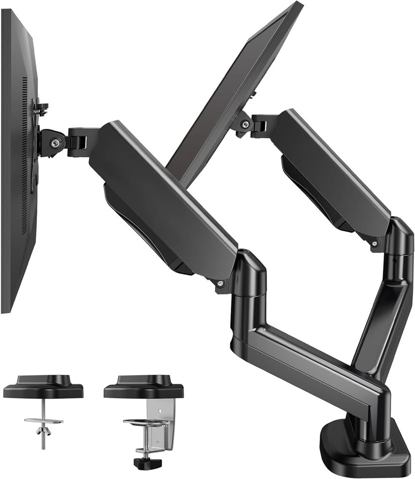 HUANUO Dual Arm Monitor Stand for 13"-30" Screens VESA Bracket