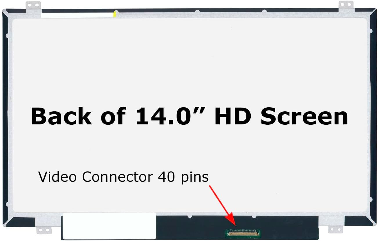 14.0" Laptop Slim Replacement LCD Screen B140XTN03.6 HW1A 40 Pin