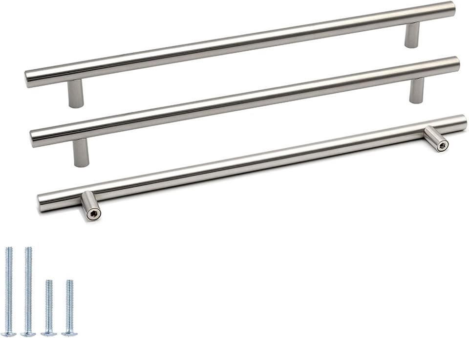 Goldenwarm Brushed Nickel Cabinet Door Handles T Bar Drawer Pull