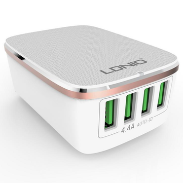 LDNIO 4-Port Rapid USB Travel Charger 4.4A (22W)