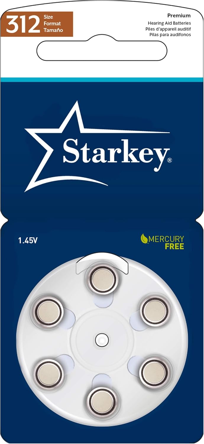 Starkey + Powerone 312 Premium Hearing Aid Batteries Qty: 90 New