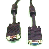 SVGA Ferrite Shielded Extention Cable Male to Female 15' - Click Image to Close