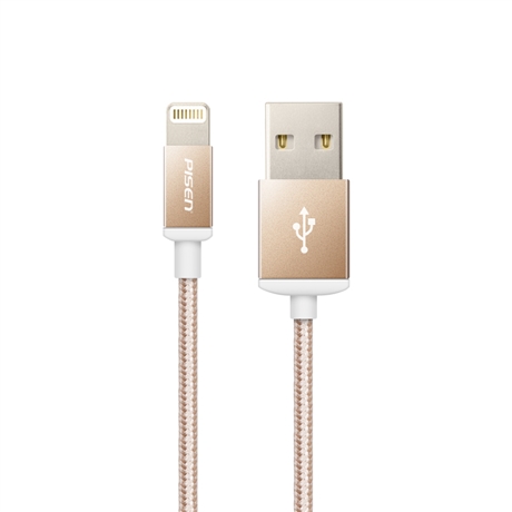 PISEN Lightning Data Sync Charging Cable With Double-sided USB - Click Image to Close