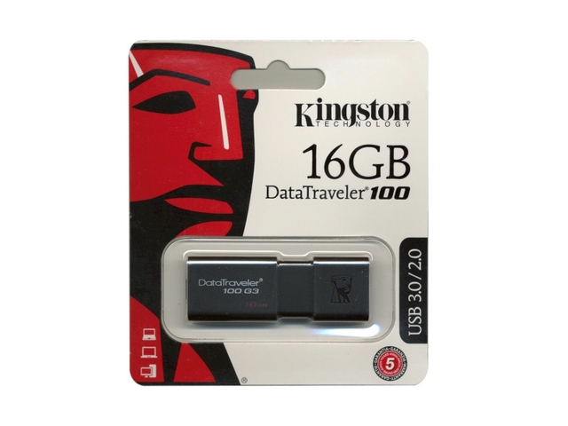 Kingston 16 GB DataTraveler 100 G3 USB 3.0 Flash Drive