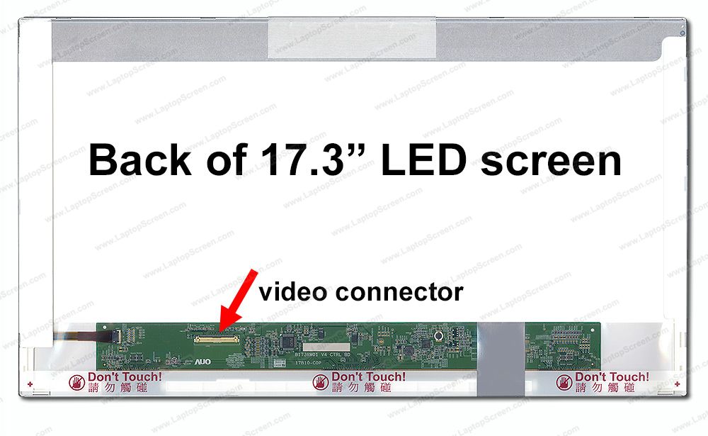 17.3" Used Laptop LCD Widescreen CLAA173UA01A 40 Pin 1600x900 - Click Image to Close