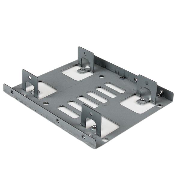 2.5" to 3.5" Adapter Bracket Mount for Dual 2.5" HDD / SSD to PC - Click Image to Close