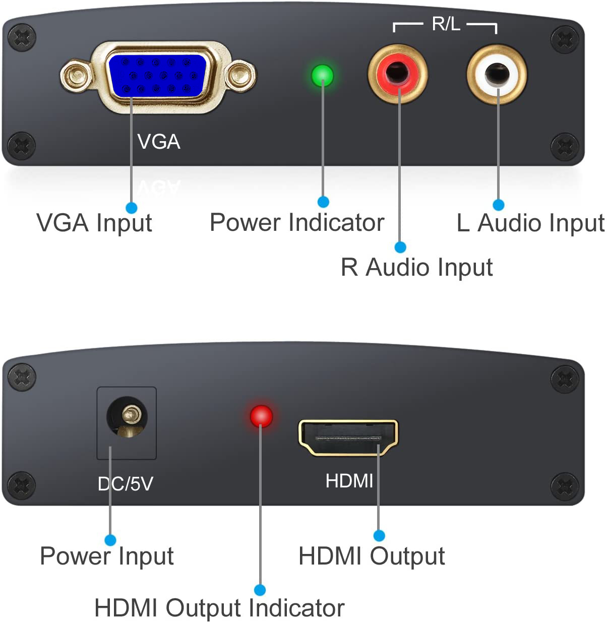 VGA + R/L Audio to HDMI Converter HCV0101 - Click Image to Close