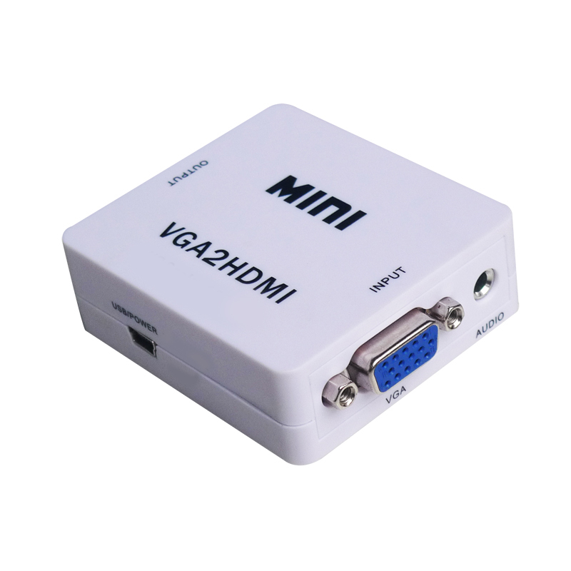 M635 Compact size VGA + 3.5mm Audio to HDMI Converter Box 1080p