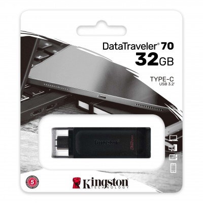 Kingston 32 GB DT70 USB 3.2 Type-C Flash Drive DT70/32GB