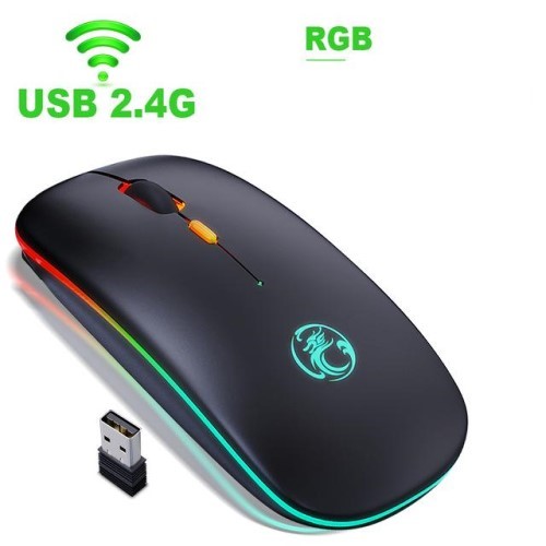 iMICE E1300 Rechargeable Luminescent 2.4Ghz Wireless Mouse - Click Image to Close