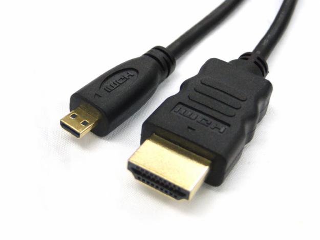 HDMI to Micro HDMI Cable Gold Plated 6' - Click Image to Close