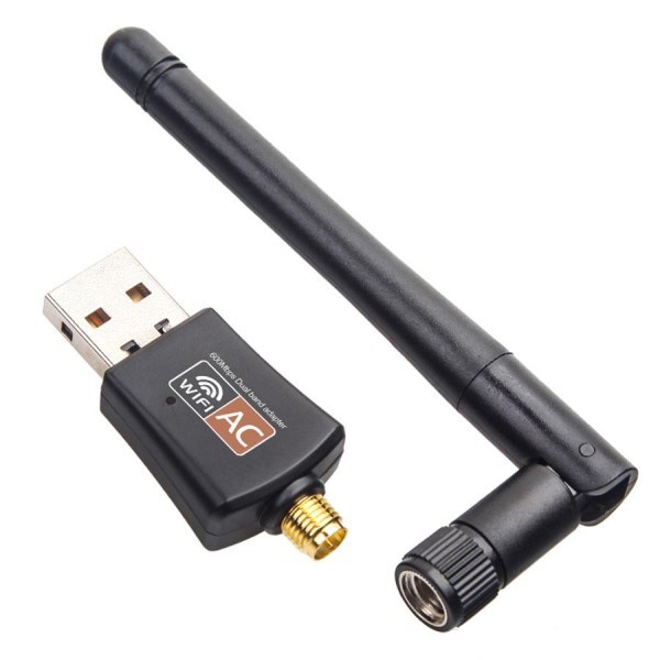 600Mbps Dual Band Wireless AC 2.4G + 5G USB Adapter with Antenna - Click Image to Close