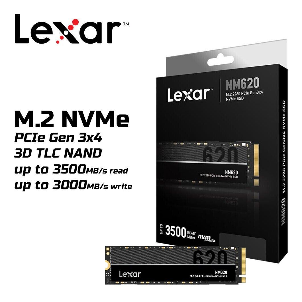 1TB LEXAR NM620 M.2 2280 PCIe Gen3x4 NVMe 3D TLC SSD - Click Image to Close