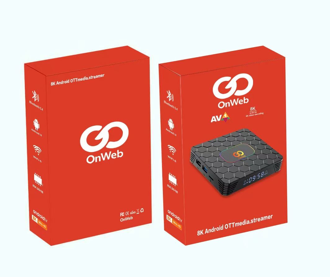 OnWeb 8K 4GB Ram + 64GB Storage Android 14 WiFi 6 TV Box (NEW)