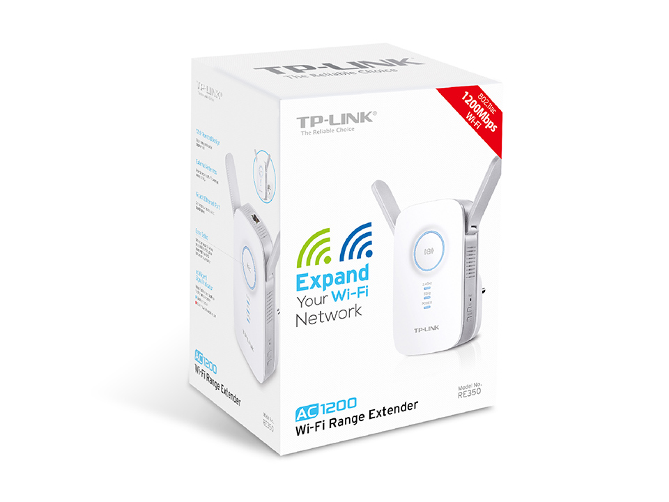 TP-Link RE350 Gigabit Dual Band 2.4G / 5G WiFi Range Extender