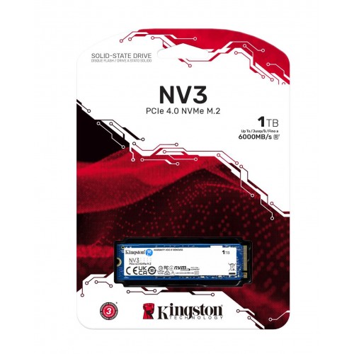 1TB KINGSTON NV3 Gen 4.0 4x4 NVMe M.2 2280 Solid State Drive