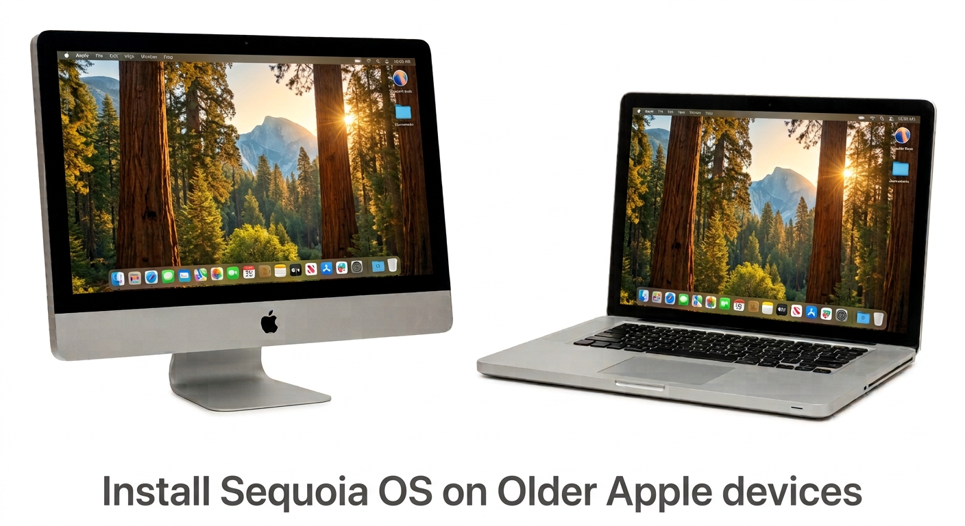 Install Mac OS Sequoia 15.8.1 to Older Apple MacBook Pro or iMac