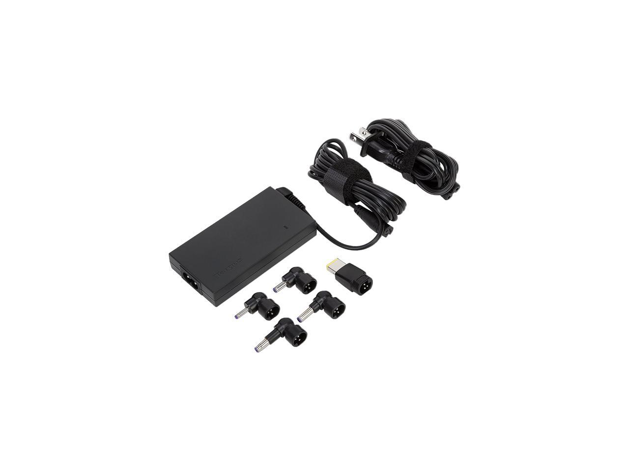 Targus 65W AC Ultra-Slim Universal Laptop Charger with 5 Tips - Click Image to Close