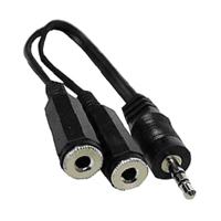 3.5mm Stereo Audio Spliter Cable (1 Male to 2 Female) 3.5mm Stereo Audio Spliter Cable (1 Male to 2 Female)