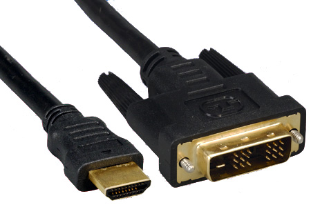 HDMI to DVI-D Cable with Ferrite 6'