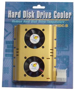 3.5" HDD Hard Disk Drive Cooler with Dual Fans - Click Image to Close