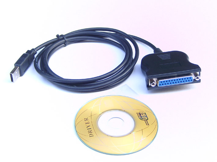 USB To Parallel Port (25 Pin Female) Cable - Click Image to Close