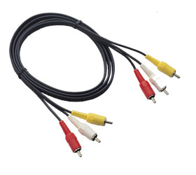 RCA Male (3) to RCA Male (3) Cable 6' - Click Image to Close