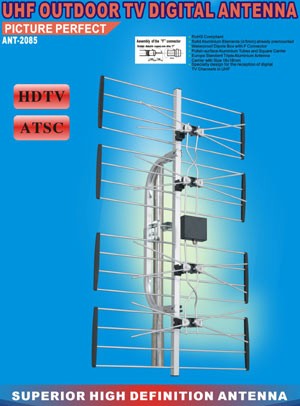 UHF Outdoor TV Digital Antenna ANT-2085 (HDTV, ATSC) - Click Image to Close