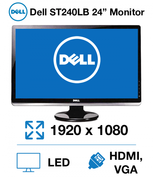 24" Dell ST2420Lb Wide LED LCD Monitor HDMI DVI VGA 1920 x 1080 24" Dell ST2420Lb Wide LED LCD Monitor HDMI DVI VGA 1920 x 1080