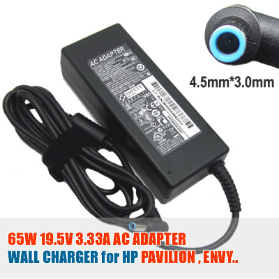 For HP 19.5V 3.33A (65W) 4.5mm X 3.0mm Power Adapter