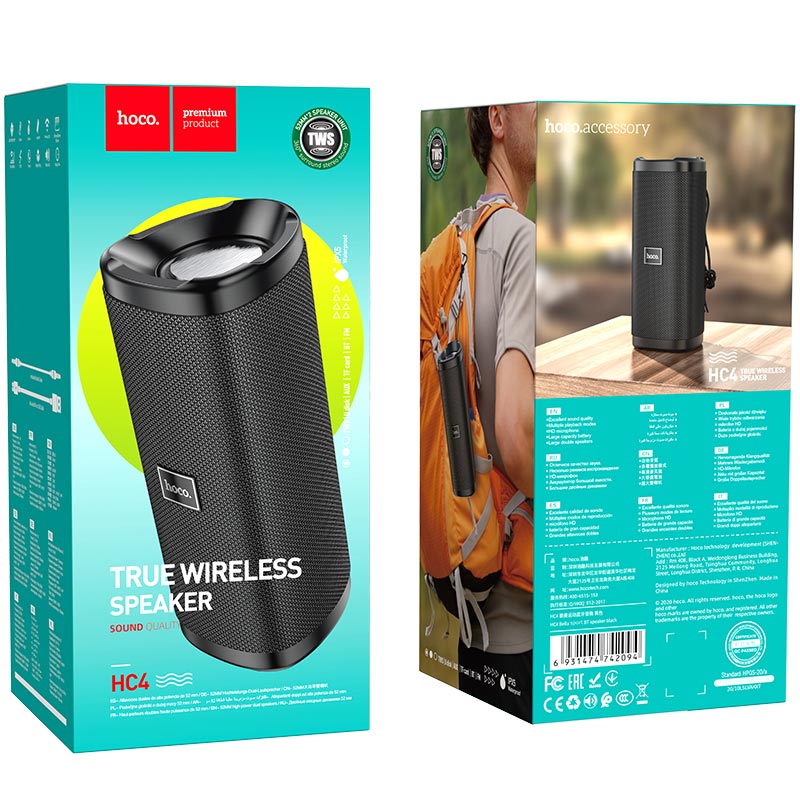 HOCO HC4 Bluetooth Wireless Sports Speaker Black