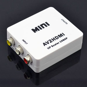 Hyfai Mini Size RCA Composite Video to HDMI Converter MACH01