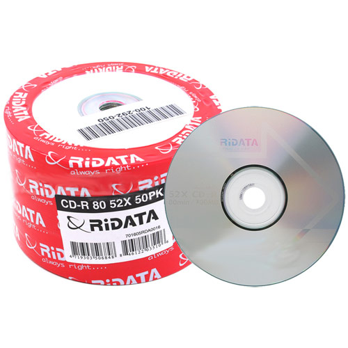 Ridata CD-R 50 Pcs. Spindle 52X - Click Image to Close