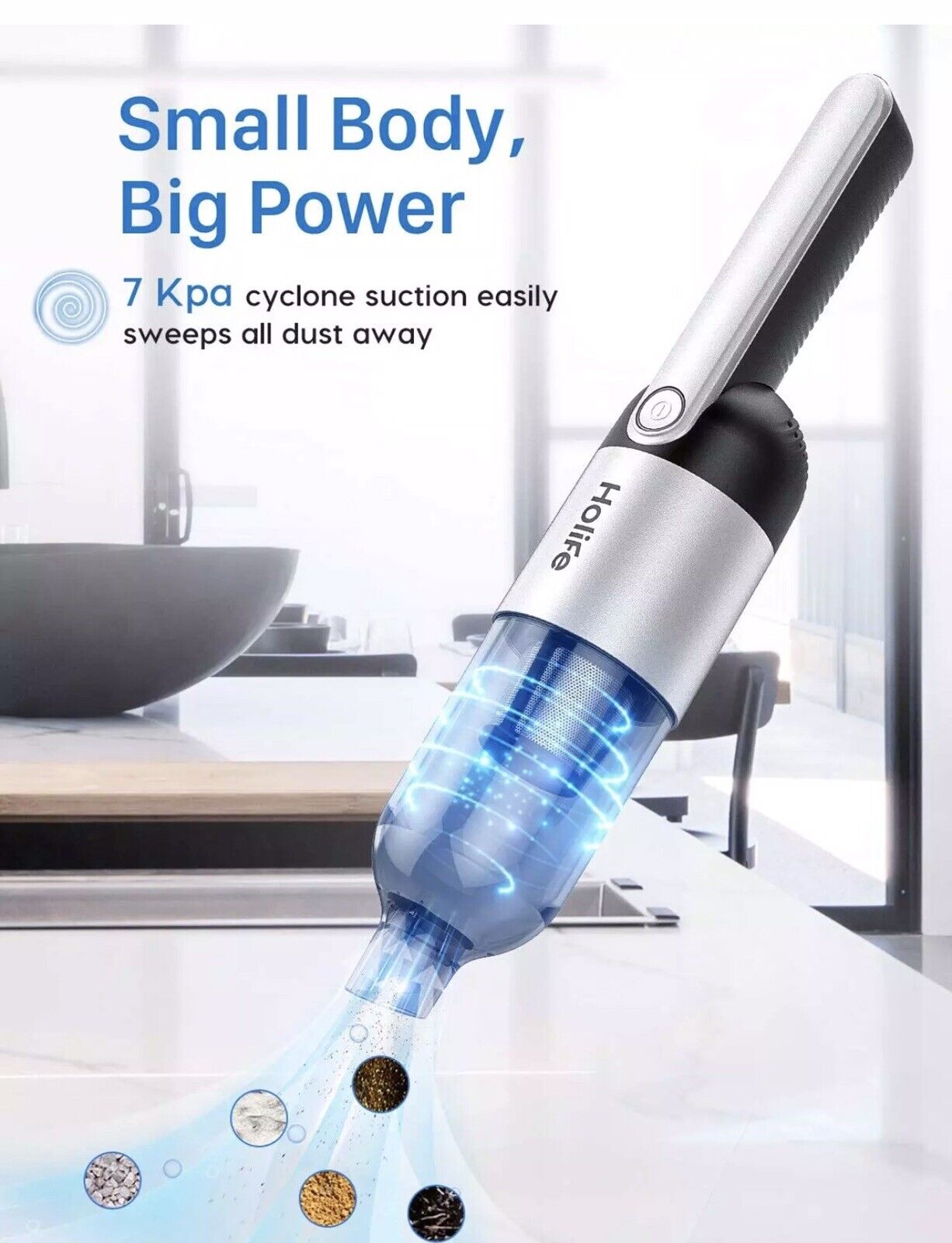 Holife Mini Handheld Vacuum Cleanner HM555A - Click Image to Close