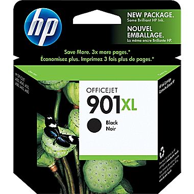 HP 901XL Black High Yield Original Ink Cartridge (CC654AN) - Click Image to Close