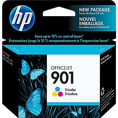 HP 901 Tri-colour Original Ink Cartridge (CC656AN) - Click Image to Close