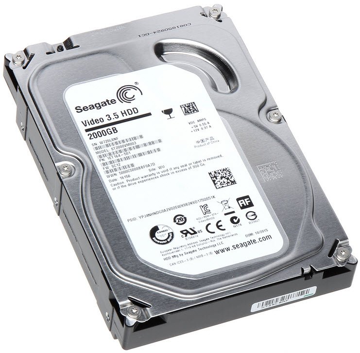 3.5" 2 TB Seagate SATA Hard Drive for PC / DVR ST2000VM003